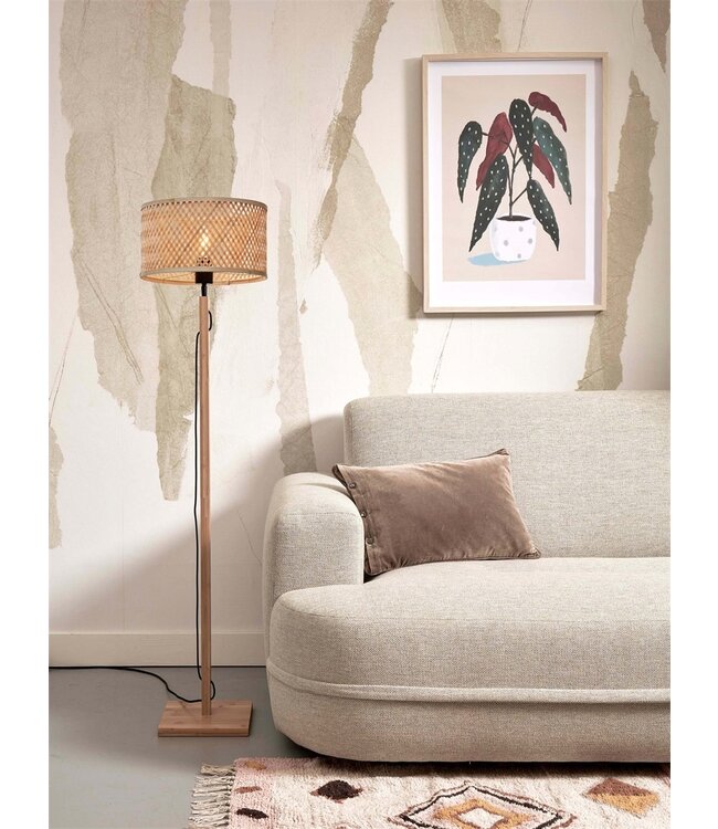 Good&Mojo vloerlamp Java recht naturel bamboe