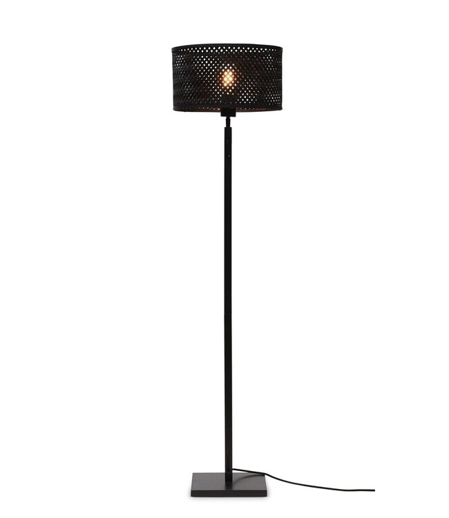 Good&Mojo vloerlamp Java recht bamboe zwart