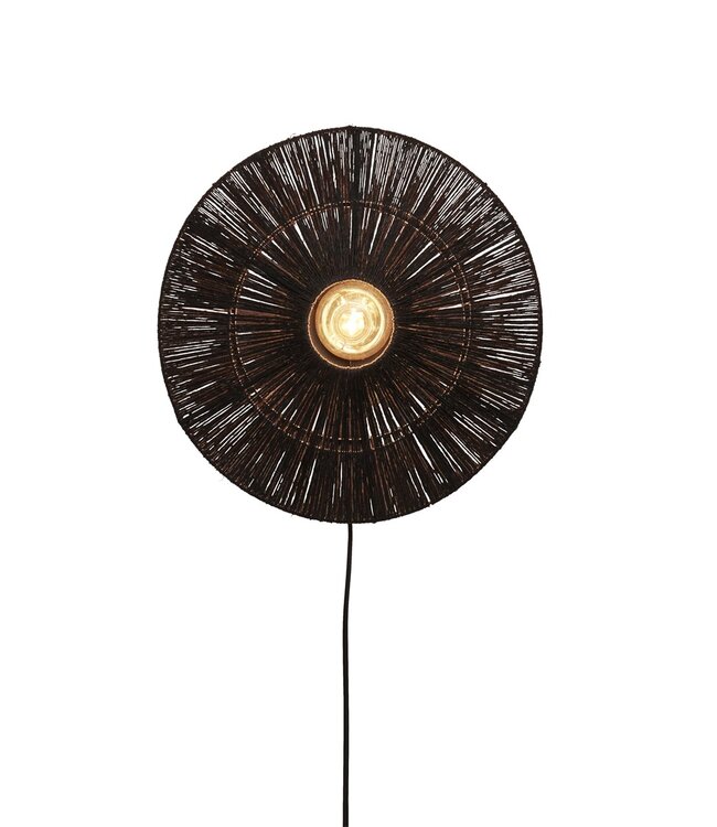 Good&Mojo wandlamp Iguazu Disc in jute Small