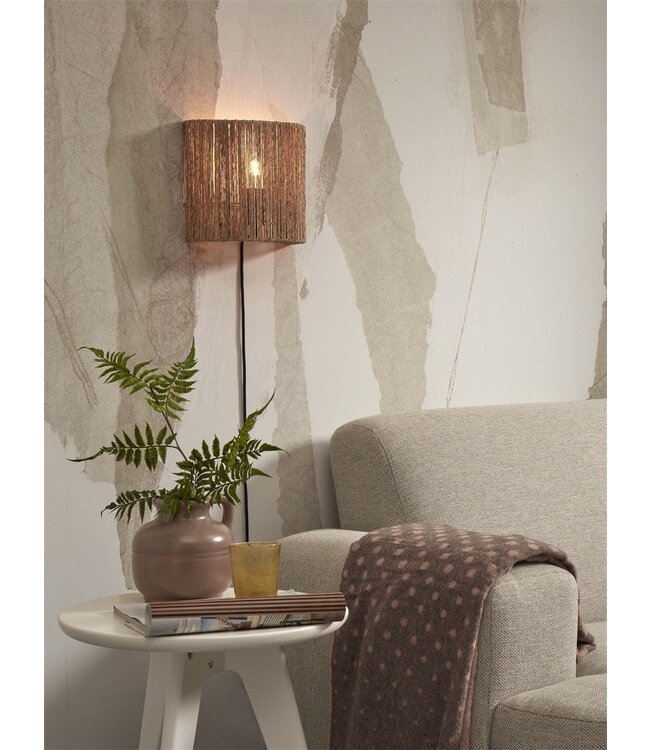 Good&Mojo wandlamp Iguazu Cilinder van jute in 2 maten