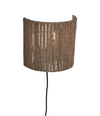 Good&Mojo Wandlamp Iguazu jute/halfrond