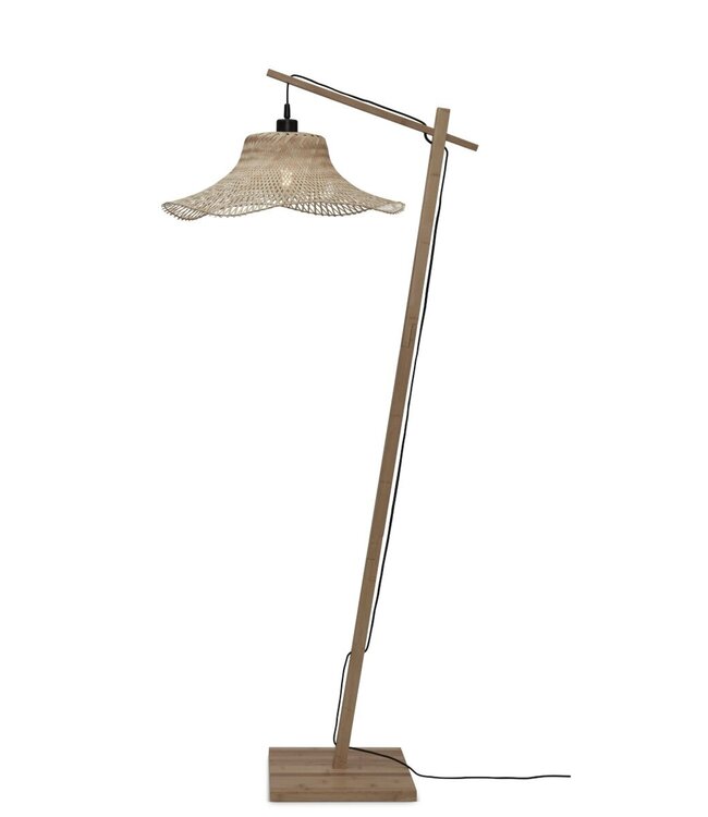 Good&Mojo vloerlamp Ibiza bamboe wavy in 2 maten 3 kleuren