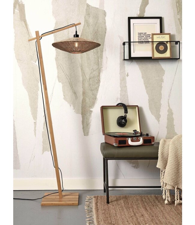 Good&Mojo vloerlamp Iguazu Disc Larg in 2 kleuren (laag model) - Copy