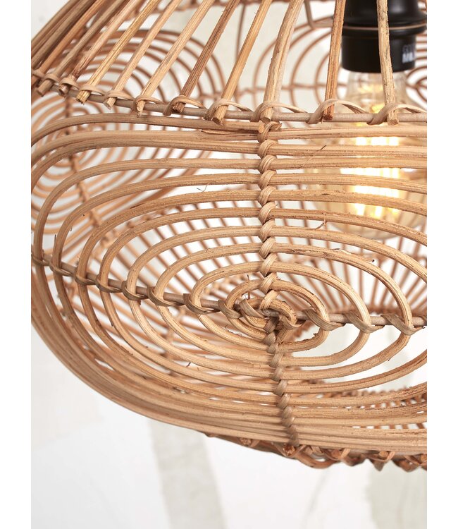 Good&Mojo vloerlamp Madeira bamboe in naturel, wit of zwart