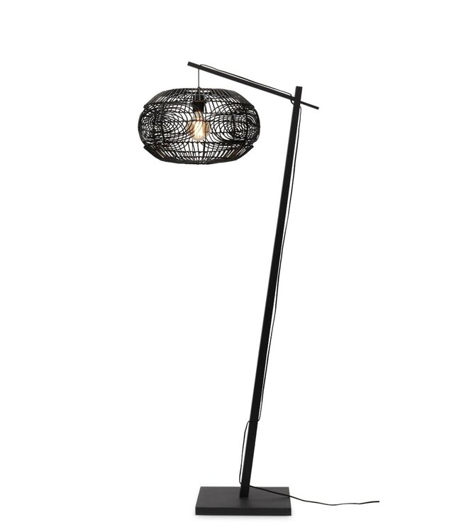 Good&Mojo vloerlamp Madeira bamboe in naturel, wit of zwart