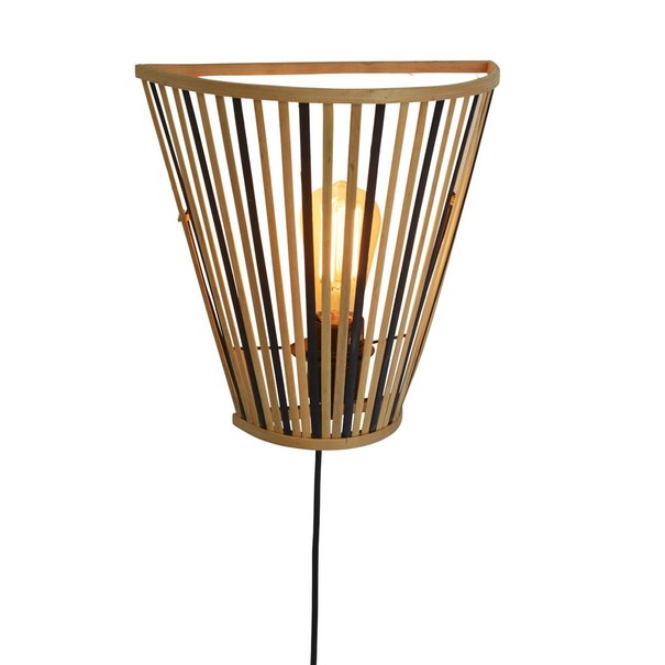 Good&Mojo Good&Mojo wandlamp Merapi bamboe in 3 kleuren