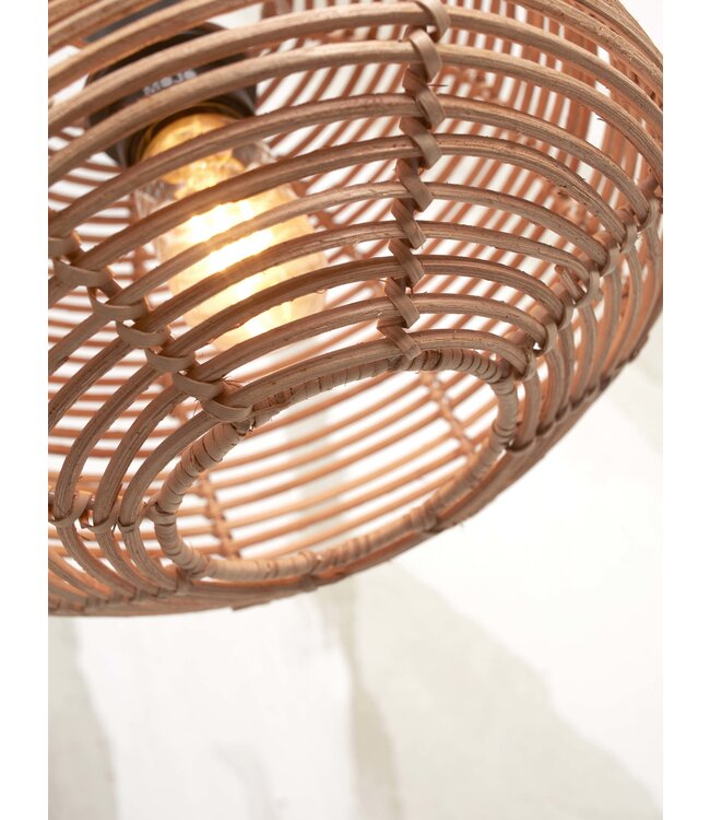 Good&Mojo plafonniere Tanami Rond naturel rotan
