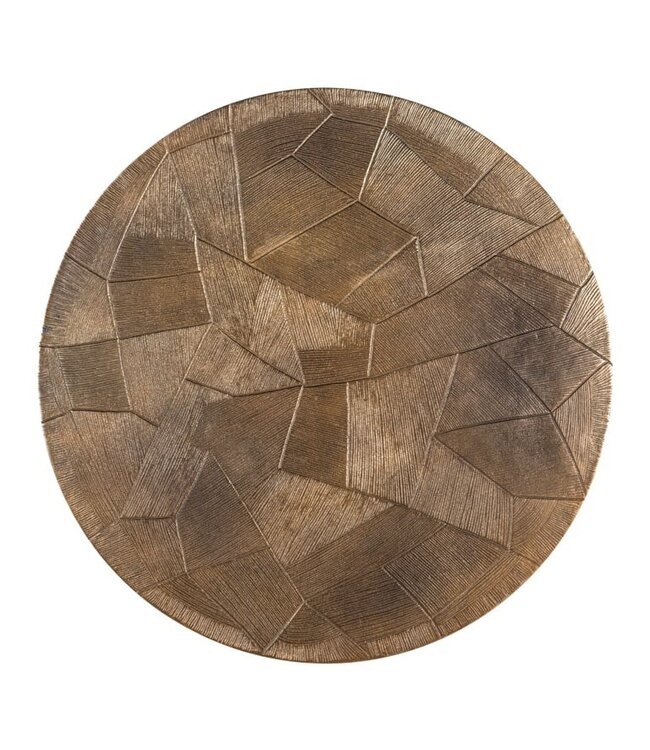 Richmond Interiors  Ronde salontafel /bijzettafel  metaal brons in 2 maten