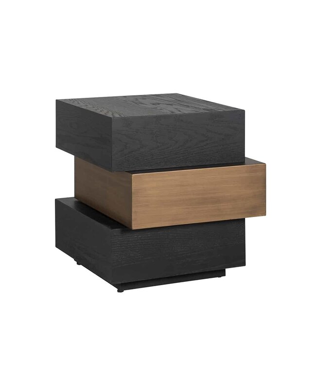 Richmond Interiors Bijzettafel Cambon 3-laags (Dark coffee)