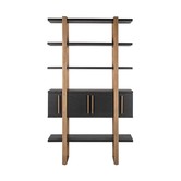 Richmond Interiors Wandkast Cambon 4-deuren 4-planken (Dark coffee)