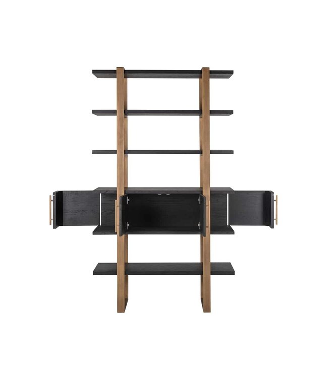 Richmond Interiors Wandkast Cambon 4-deuren 4-planken (Dark coffee)