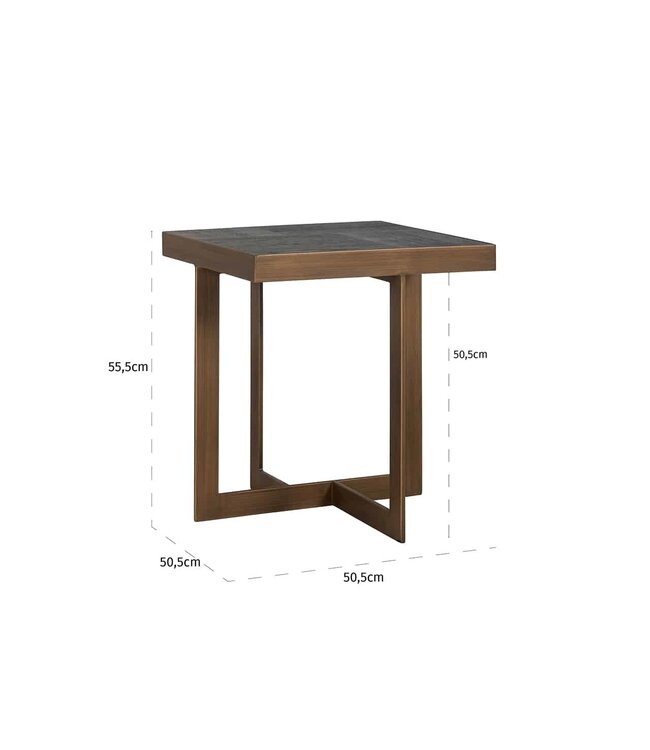 Richmond Interiors Bijzettafel Cambon (Dark coffee)