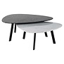 Richmond Interiors Salontafel Trocadero set van 2 (Black/white)