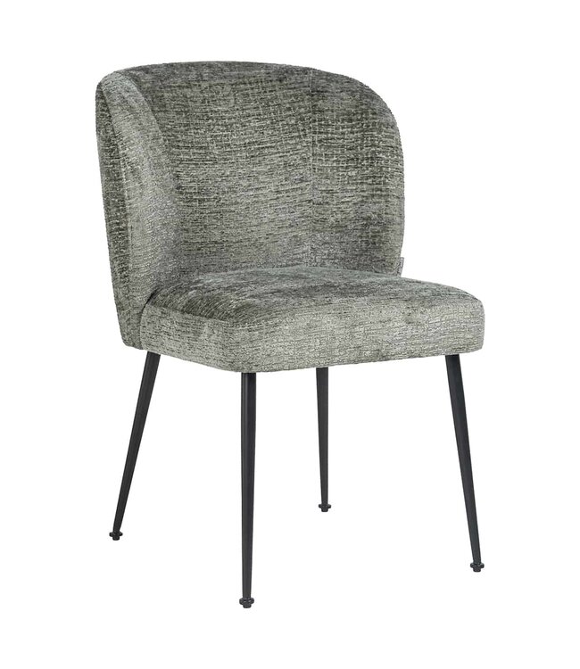 Richmond Interiors Stoel Fallon thyme fusion / zwart (Genova 504 Jade)