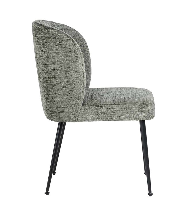 Richmond Interiors Stoel Fallon thyme fusion / zwart (Genova 504 Jade)