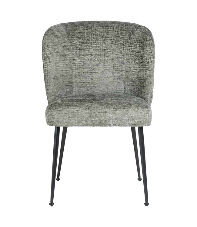 Richmond Interiors Stoel Fallon thyme fusion / zwart (Genova 504 Jade)