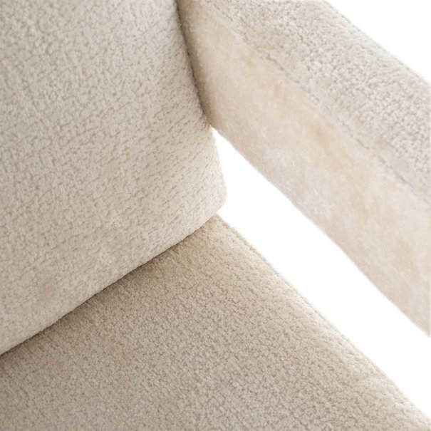 Richmond Interiors Fauteuil Devanto white chenille (Bergen 900 white chenille)