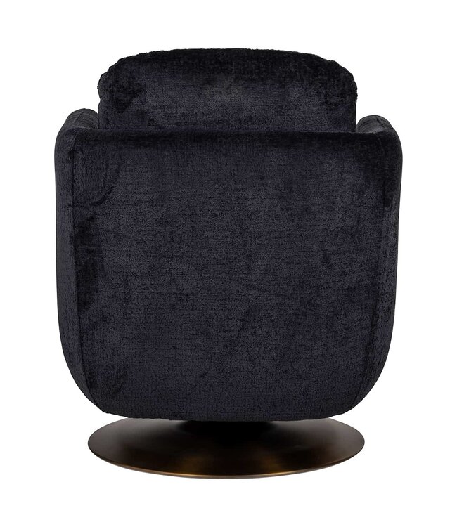 Draaifauteuil Turner black chenille (Bergen 809 black chenille)