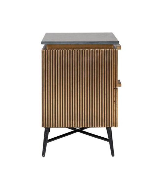 Richmond Interiors Nachtkastje Ironville 2-laden (Gold)