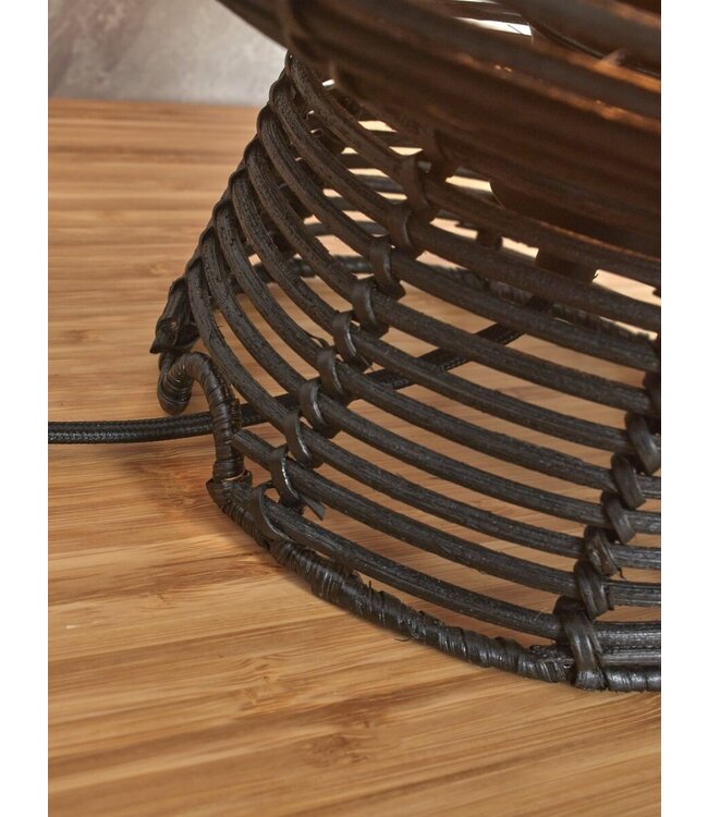 Good& Mojo Tafellamp Tanami met rotan voet, Naturel of Zwart