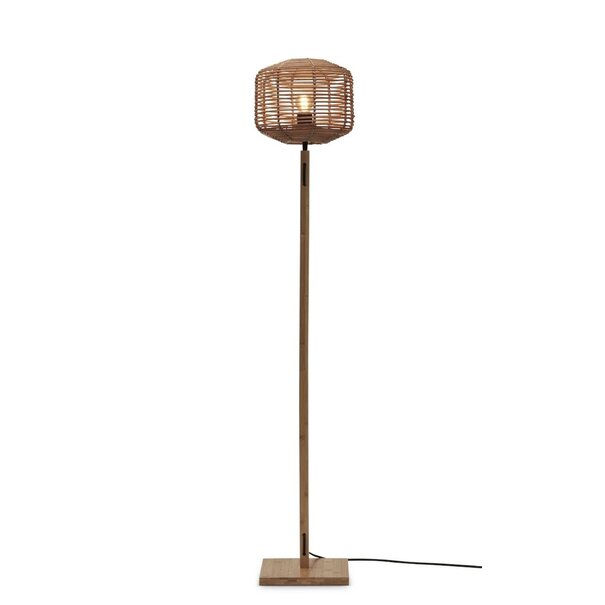 Good&Mojo Good&Mojo vloerlamp Tanami bamboe recht in Naturel of Zwart