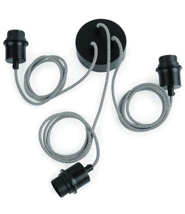 Good&Mojo hanglamp Tanami rotan met 3 lampenkapjes