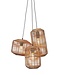 Good&Mojo hanglamp Tanami rotan met 3 lampenkapjes