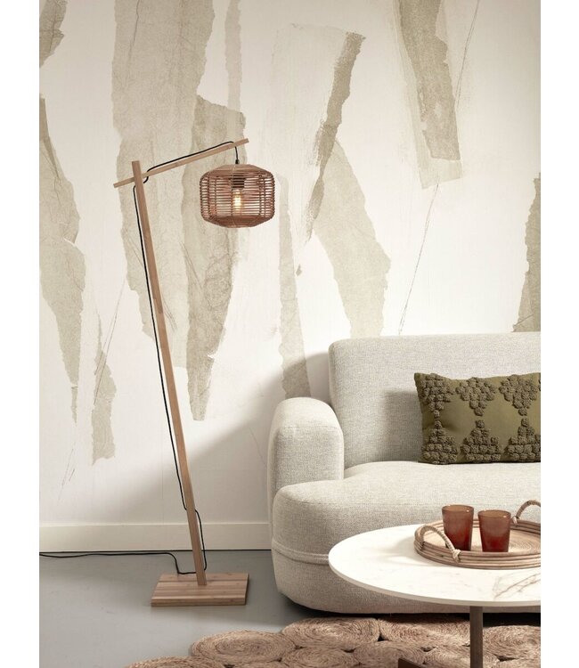Good&Mojo vloerlamp Tanami maat S in bamboe naturel of wit