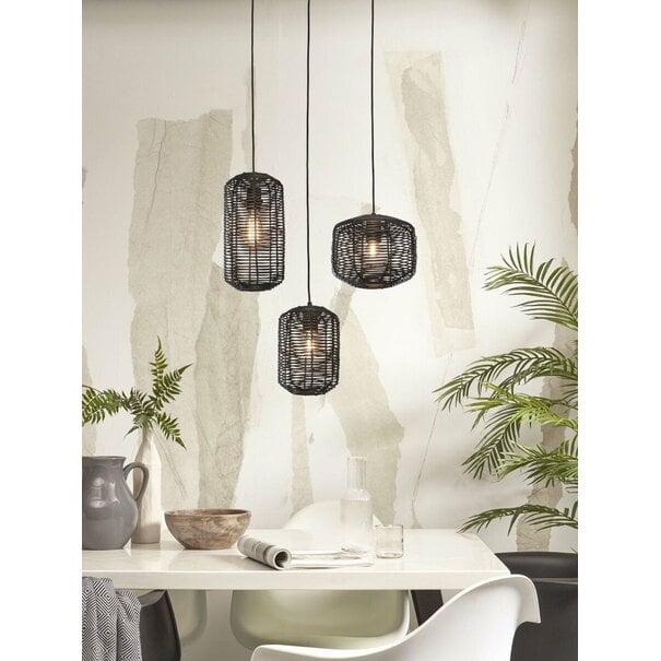 Good&Mojo Good&Mojo Hanglamp Tanami bol in zwart of naturel