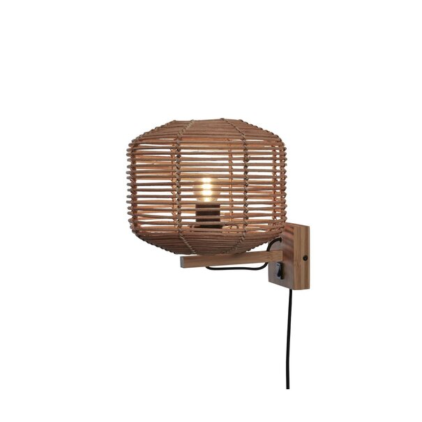 Good&Mojo Good&Mojo wandlamp Tanami Bol naturel of zwart