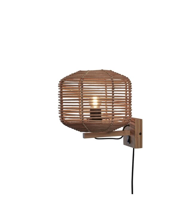 Good&Mojo wandlamp Tanami Bol naturel