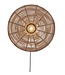 Wandlamp Tanami rotan schijf in naturel rotan