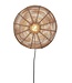 Wandlamp Tanami rotan schijf in naturel rotan