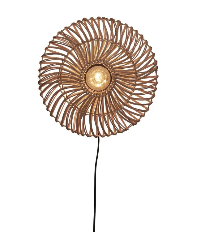 Good&Mojo wandlamp Zanzibar rotan in naturel of wit
