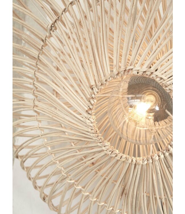 Good&Mojo wandlamp Zanzibar rotan in naturel of wit