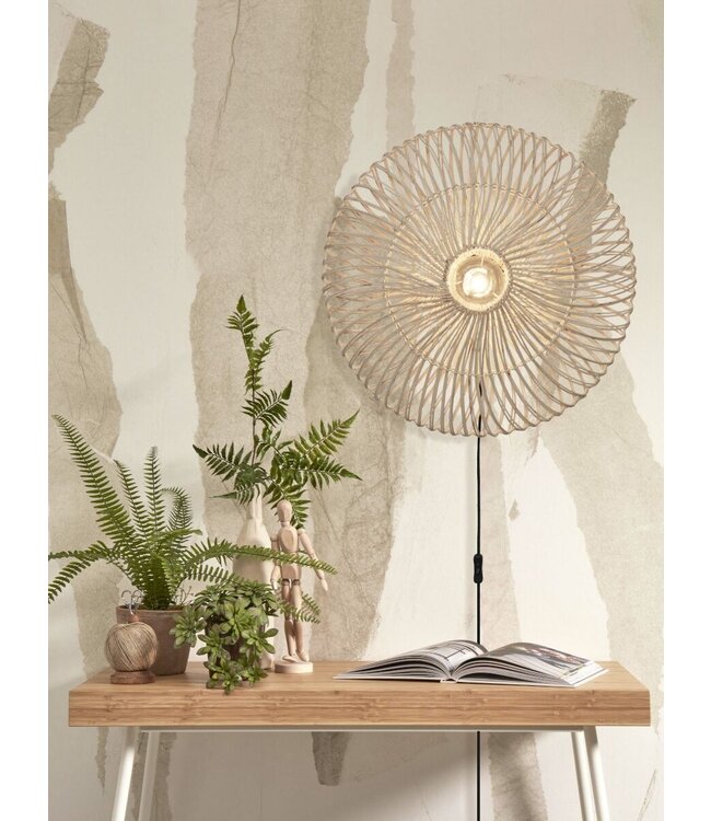 Good&Mojo wandlamp Zanzibar rotan in naturel of wit