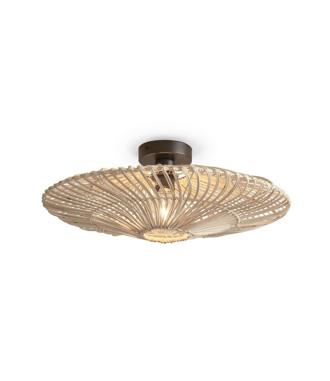 Good&Mojo plafonnière Zanzibar rotan in naturel of wit