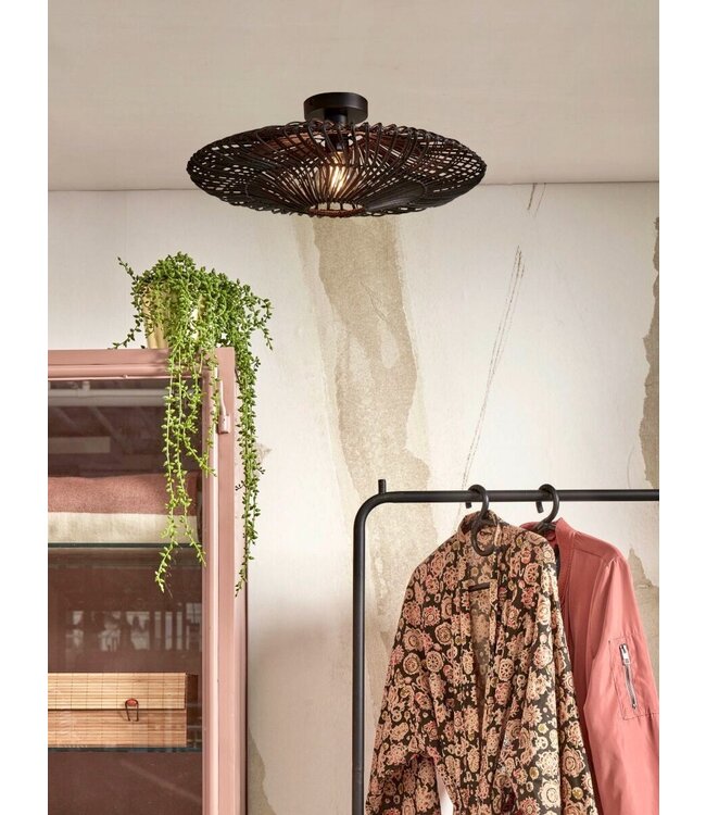 Good&Mojo plafonnière Zanzibar rotan in naturel of wit