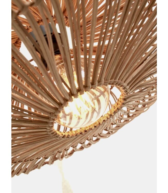 Good&Mojo plafonnière Zanzibar rotan in naturel of wit