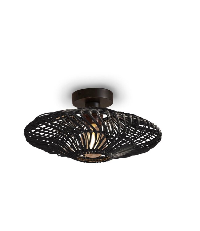 Good&Mojo plafonnière Zanzibar rotan in naturel of wit