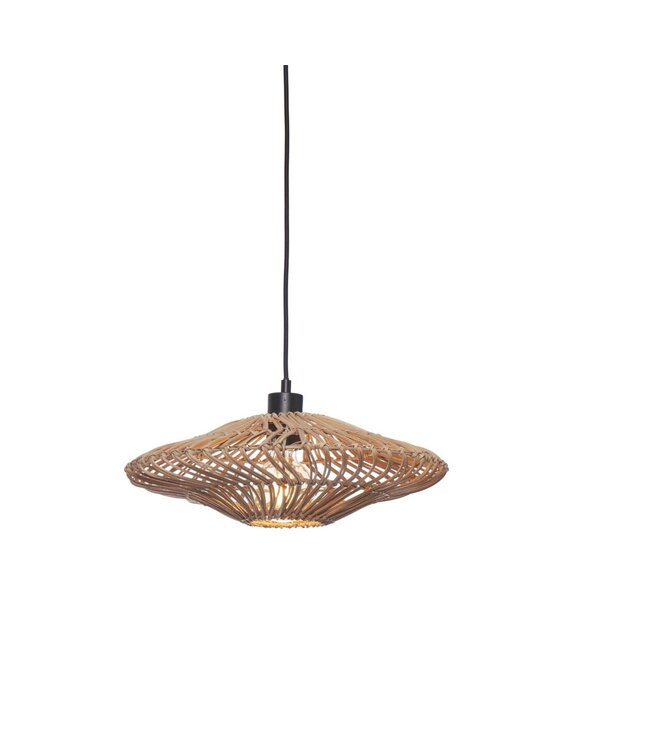 Good& Mojo hanglamp Zanzibar flat in naturel of wit