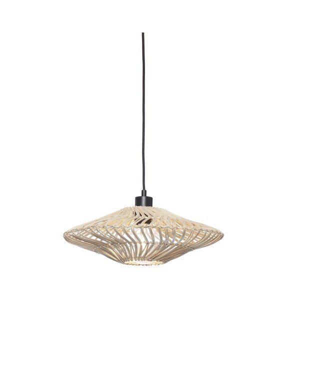 Good& Mojo hanglamp Zanzibar flat in naturel, wit of zwart