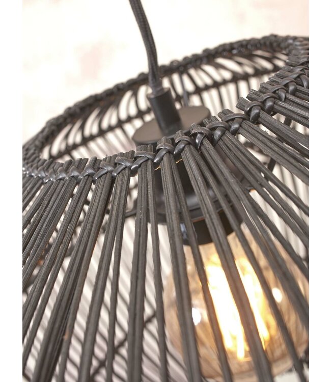Good& Mojo hanglamp Zanzibar rond zwart