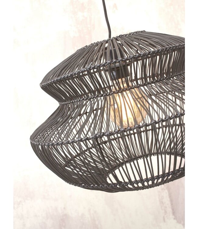 Good& Mojo hanglamp Zanzibar rond zwart