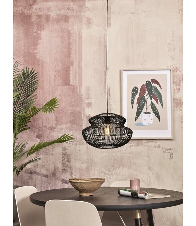 Good& Mojo hanglamp Zanzibar rond zwart