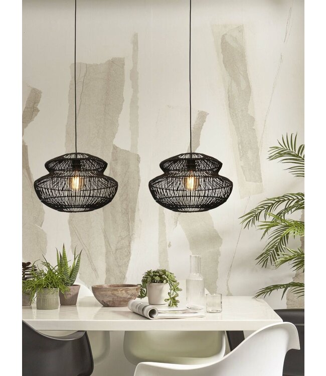 Good& Mojo hanglamp Zanzibar rond zwart