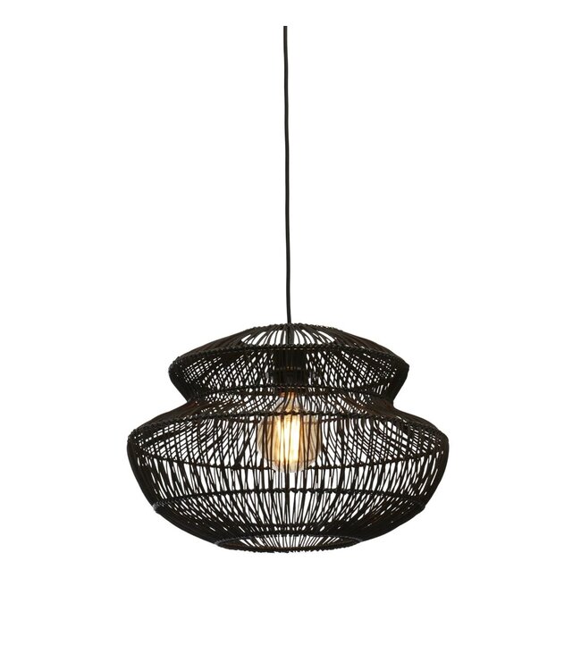 Good& Mojo hanglamp Zanzibar rond in naturel of zwart