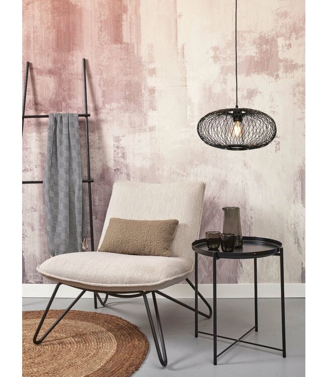 Hanglamp CANGO Elips in bamboe naturel of zwart