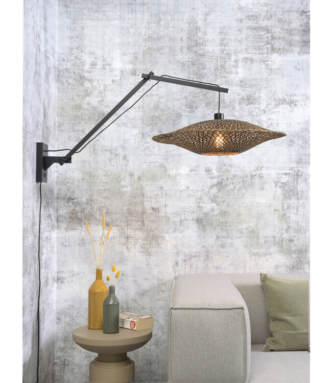 Good&Mojo wandlamp Bali Large met lange arm