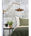 Good&Mojo wandlamp Bali Large naturel of zwart met lange arm